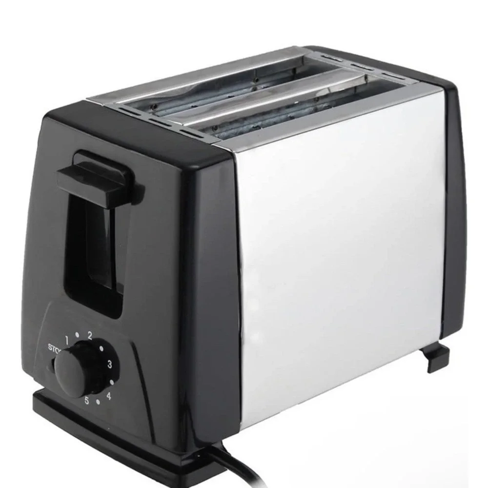 Royalford Black Stainless‎ Steel 2 Slice Toaster - QLT-288B 650W